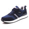 Men Fabric Non-slip Shock Absorption Casual Walking Sneakers  - Blue