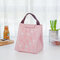SaicleHome Hend-held Lunch Tote Bag Oxford Waterproof Cooler Insulated Storage Containers  - Pink