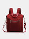 JOSEKO Ladies Nylon Fashion Simple Shoulder Messenger Bag Large Capacity Shoulder Bag - Wine Red