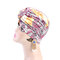 Women's Garden Turban Rose Cap Cotton Retro Adjustable Soft Cap - Pink