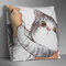 Fodera per cuscino bifacciale con gatto dei cartoni animati Home Sofa Office Soft Federe per cuscini Art Decor - #1