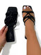 Mujer Informal Playa Vacaciones al aire libre Chanclas anudadas zapatillas - Negro