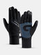 Men Plus Velvet With Convenient Pocket Full-finger Outdoor Waterproof Windproof Warmth Non-slip Touchscreen Gloves - Blue