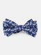 Men Dacron Cartoon Geometric Pattern Jacquard Double Layer Bowknot Formal Suit Bow Tie - #10