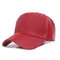 Womens Mens Adjustable Retro Style Warm Windproof PU Leather Baseball Cap Outdoor Sun Hat - Red 1