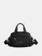 Women Fashion Nylon Waterproof Multi-Pockets Crossbody Bag Handbag - Black