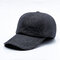 Mens Wild Adjustable Simple Style Thicken Protect Ear Warm Windproof Baseball Cap Outdoor Sports Hat - Dark Grey