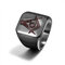 Fashion Finger Rings Titanium Steel Pattern Geometric Finger Rings Hand Accessories Jewelry for Men - Black