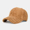 الصلبة اللون مخطط قبعة بيسبول سروال قصير الذروة قبعة الشمس قبعة بيسبول في الهواء الطلق - الأصفر