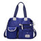Women Waterproof Oxford Handbag Durable Light Functional Crossbody Bag - Blue