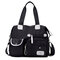 Women Waterproof Oxford Handbag Durable Light Functional Crossbody Bag - Black