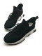 Large Size Women Sports Breathable Knitted Soft Comfy Sneakers - Black