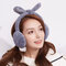 Women Girls Winter Warm Ultra Soft Faux Fur Plush Earmuffs Ear Warmer Foldable Washable Adjustable  - Grey
