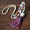 Collier de perles fait main de couleur mélangée bohème collier pendentif pompon coeur géométrique - 01