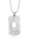 Trendy Simple Geometric-shaped Hollow Letter Pendant Round Bead Chain 3 Wearing Methods Stainless Steel Necklace - Q