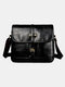 Men Retro Briefcases Mesenger Bag Shoulder Bag Crossbody Bag - Black