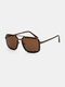 पुरुष रेट्रो फैशन स्क्वै फ्रेम UV सुरक्षा ग्रीष्मकालीन आउटडोर धूप का चश्मा - #01