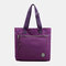 Handbag Casual Shoulder Strap Adjustable Shoulder Handbag Large Capacity Nylon Lightweight Mom Big Bag - Dark Purple