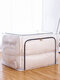 1 Pc 60/80/110L Transparent Storage Box Quilt Clothes Folding Breathable Clothes storage box Organizer - Nylon Mesh Gray