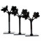 3pcs Black Clear Acrylic Tree Shaped Jewelry Display Holder - #9
