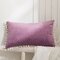 1 funda de cojín de franela de 30 * 50 cm Soft funda de almohada para sofá cama rectangular - Violeta