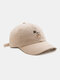 Unisex Embroidery Cat Pattern Casual Outdoor Sunshade Baseball Hat - Khaki