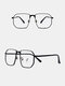 Unisex Polygonal Metal Full Frame Anti-Blue Light Fashion Glasses - #03