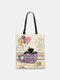 Women Cute Black Cat Handbag Shoulder Bag Tote - #04