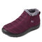 LOSTISY Waterproof Warm Lining Winter Snow Ankle Casual Women Boots - Red 2