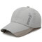Men's Summer Breathable Mesh Hat Quick Dry Cap Outdoor Sports Baseball Cap - Light Grey