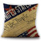 American Independence Day Pillow Painting American Flag Linen Pillowcase Cushion Cover - #4