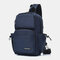 Men USB Charging Multi-carry Multi-Layers Waterproof Crossbody Bag Chest Bag Sling Bag Backpack - Blue