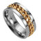 Titanium Steel Rotating Chain Rings Fashion Style Steel Rings For Men - Gold