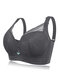 DD Cup Push Up Lace Full Coverage Breathable Bras - Grey