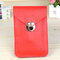 Women PU Leather Phone Bag Functional  Plait Mini Crossbody Bag  - Red