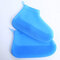 Women Waterproof Dustproof Shoes Protector Transparent Latex Non Slip Foot Cover  - Blue
