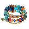 Bohemian Colorful Stone Long Bracelet Multilayer Rhinestone Bead Bracelet Gift for Her Him - Colorful