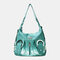 Women Tie Dye Multi-carry Waterproof Large Capacity Crossbody Bag Shoulder Bag Handbag Backpack - Blue 2