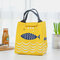 Insulation Waterproof Lunch Bag for Women - Yellow