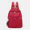 Women Oxford Daisy Ornament Anti theft Waterproof Laptop Pack Backpack - Red