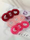 9 Pcs/Set Trendy Simple Gradient Color Telephone Wire Shape Silicone Elastic Hair Cord Hair Accessories - #02