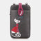 Women Crossbody Bag Cute Cat Pattern Handbag Phone Bag - Grey