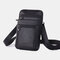 Men EDC Genuine Leather 6.5 Inch Phone Holder Multiple Styles Belt Bag Crossbody Bag - Black 2