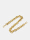 Women Metal Fashion Solid Color Chain Bag Accessory - Gold