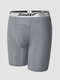 Men Ice Silk Seamless Thin Stitching Legging Underwear Comfy Boxers Brief - Gray