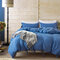 3-teiliges Bettwäsche-Set, einfarbig, Band, Bettwäsche-Set, Schmetterling, Fliege, Bettbezug, Kissenbezug, Set, Single, Twin, Queen, King Size - Navy blau
