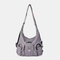 Women Multi-carry Waterproof Anti-theft Large Capacity Crossbody Bag Shoulder Bag Handbag Backpack - Light Grey