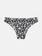 Women Allover Daisy Floral Print Seamless Breathable Low Waisted Panties - Navy