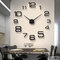 Personalidad creativa Pared de moda simple Reloj 3d Pegatinas de pared de espejo acrílico Reloj Pared de bricolaje para sala de estar Reloj - #01