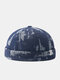 Unisex Denim Distressed Ripped Trendy All-Match verstellbare randlose Beanie Landlord Caps Skull Caps - Blau